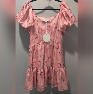 NWT Loveshackfancy x target cecile dress 12 pink floral cottagecore puff sleeve